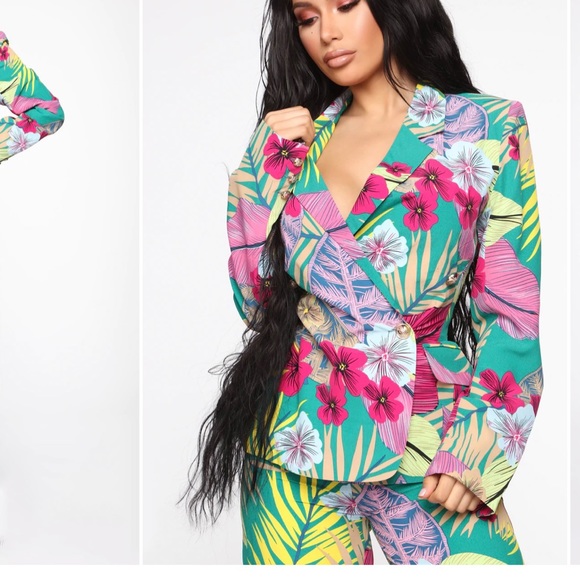 Like new Fashion Nova Women's Printed Pants Set Size S - Picture 10 of 14